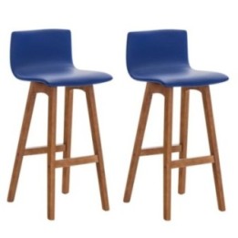 2er Set Barhocker Taunus Kunstleder walnuss 