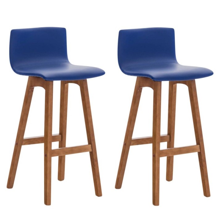 2er Set Barhocker Taunus Kunstleder walnuss 