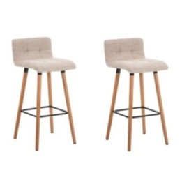 2er Set Barhocker Lincoln Stoff natura