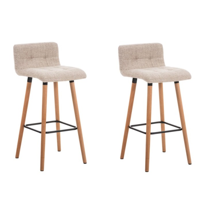 2er Set Barhocker Lincoln Stoff natura