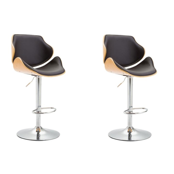2er Set Barhocker Belem Kunstleder natura