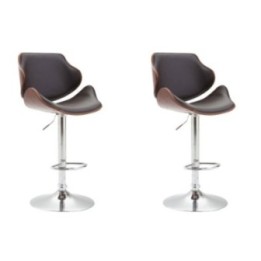 2er Set Barhocker Belem Kunstleder coffee