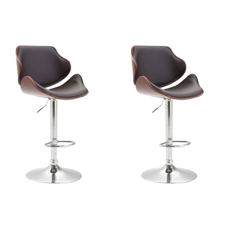 2er Set Barhocker Belem Kunstleder coffee