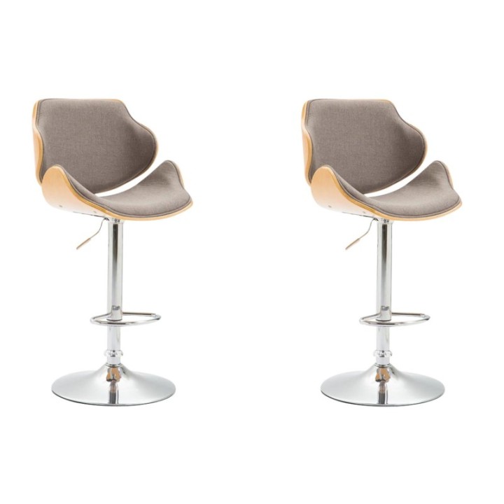 2er Set Barhocker Belem Stoff natura