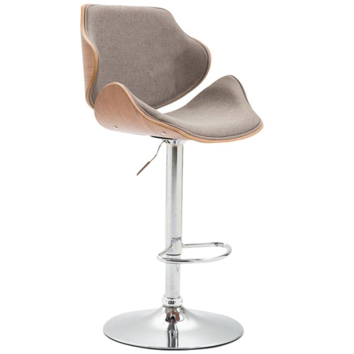 2er Set Barhocker Belem Stoff walnuss