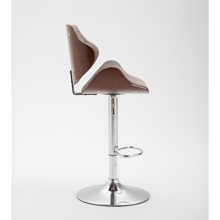 2er Set Barhocker Belem Stoff coffee