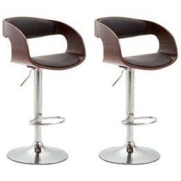 2er Set Barhocker Manaus Kunstleder coffee