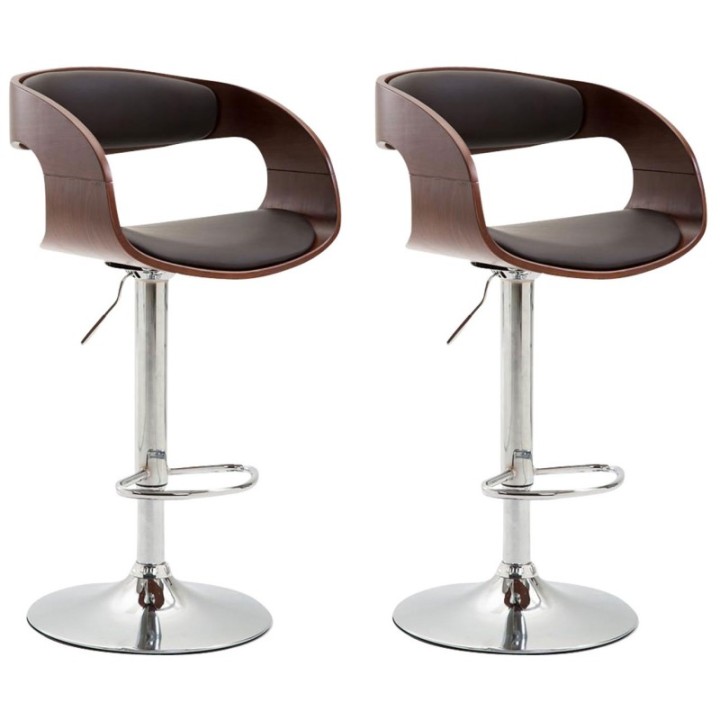 2er Set Barhocker Manaus Kunstleder coffee