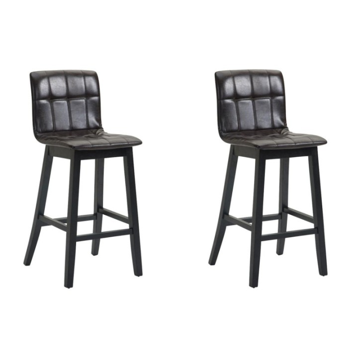 2er Set Barhocker Bregenz Kunstleder schwarz