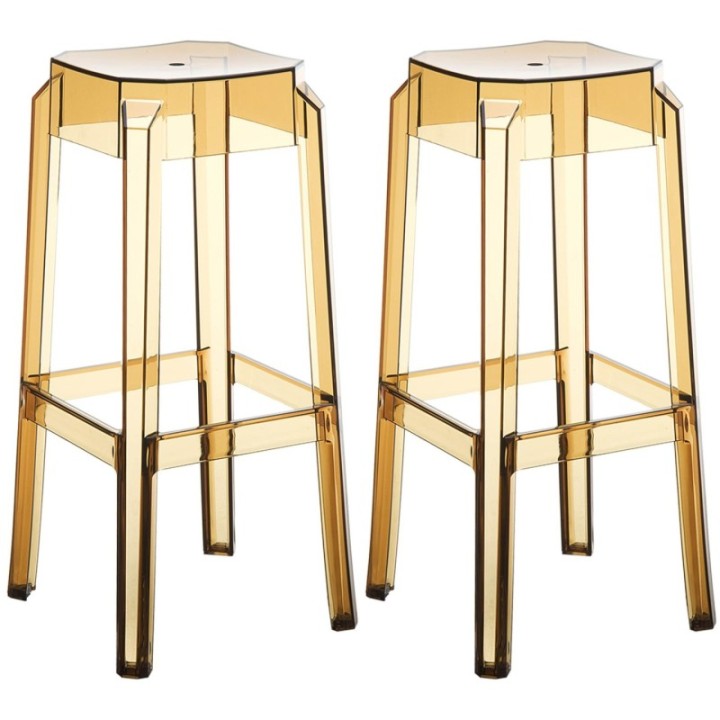 2er Set Barhocker Fox, transparent