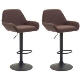 2er Set Barhocker Braga Stoff schwarz