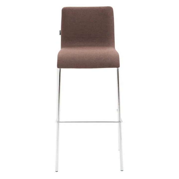 2er Set Barhocker Kado Stoff rund flach chrom