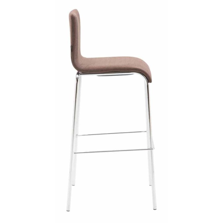 2er Set Barhocker Kado Stoff rund flach chrom