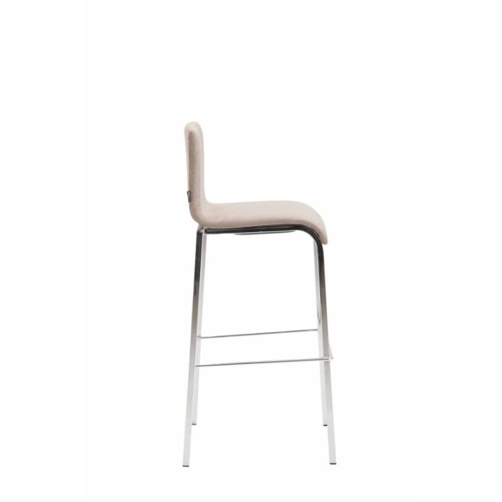 2er Set Barhocker Kado Stoff square flach chrom