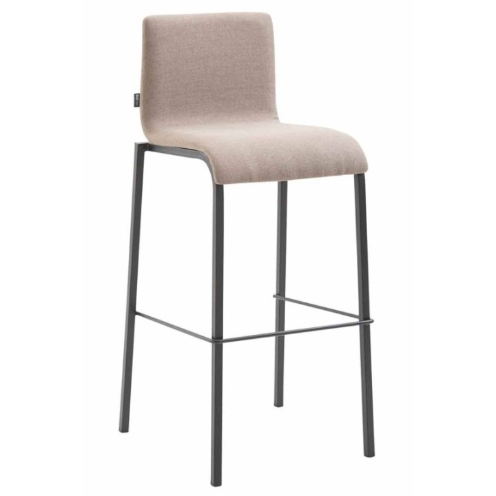 2er Set Barhocker Kado Stoff square flach schwarz