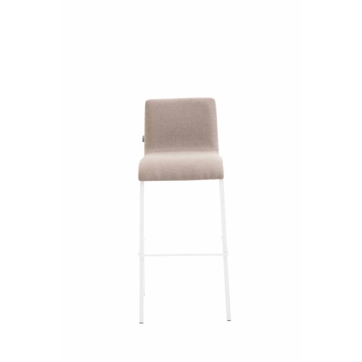 2er Set Barhocker Kado Stoff square flach weiß