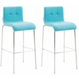 2er Set Barhocker Kado Kunstleder rund chrom