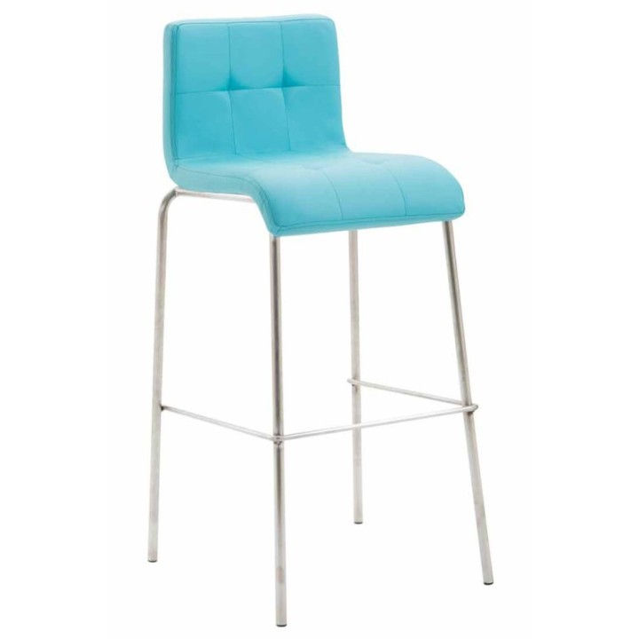 2er Set Barhocker Kado Kunstleder rund edelstahl