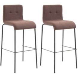 2er Set Barhocker Kado Stoff rund schwarz