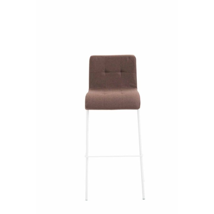 2er Set Barhocker Kado Stoff rund weiß