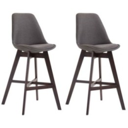 2er Set Barhocker Cannes Stoff cappuccino