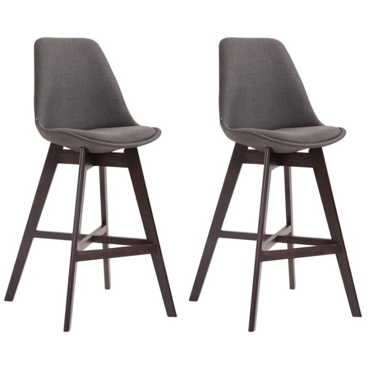 2er Set Barhocker Cannes Stoff cappuccino