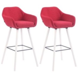 2er Set Barhocker Adelaide weiß