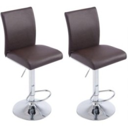 2er Set Barhocker Köln Kunstleder chrom