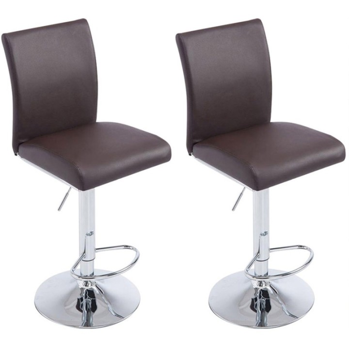 2er Set Barhocker Köln Kunstleder chrom