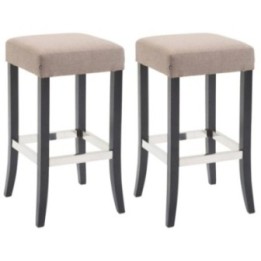 2er Set Barhocker Venta Stoff schwarz