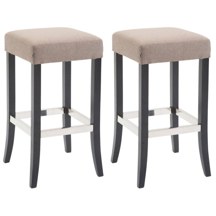 2er Set Barhocker Venta Stoff schwarz