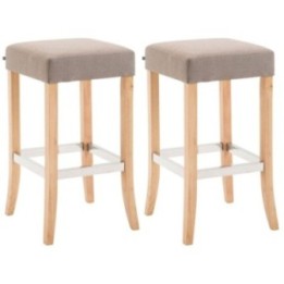 2er Set Barhocker Venta Stoff natura