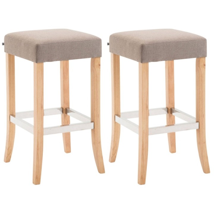 2er Set Barhocker Venta Stoff natura