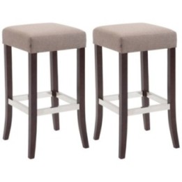 2er Set Barhocker Venta Stoff cappuccino
