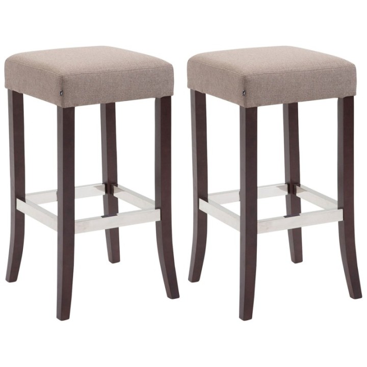 2er Set Barhocker Venta Stoff cappuccino