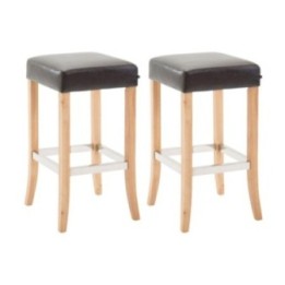 2er Set Barhocker Venta Kunstleder natura