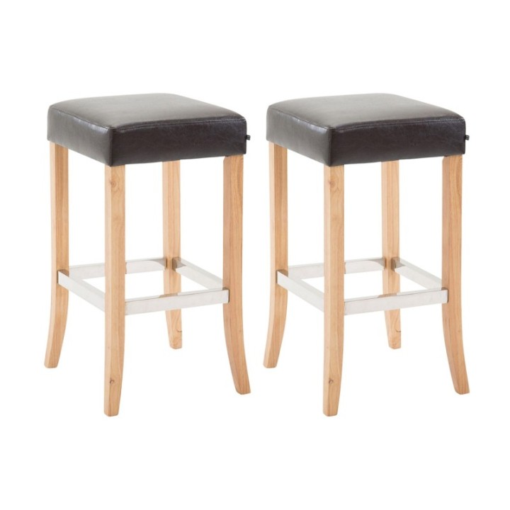 2er Set Barhocker Venta Kunstleder natura