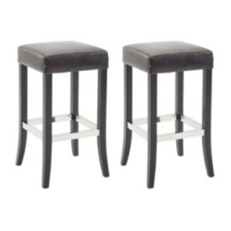 2er Set Barhocker Venta Kunstleder schwarz