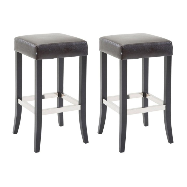 2er Set Barhocker Venta Kunstleder schwarz
