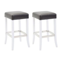 2er Set Barhocker Venta Kunstleder weiß