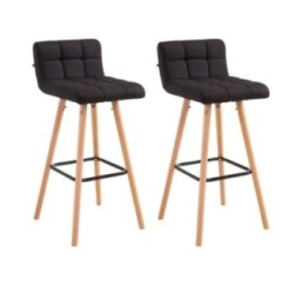 2er Set Barhocker Lincoln V2 Stoff natura
