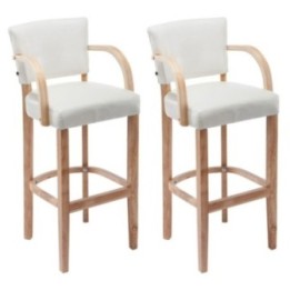 2er Set Barhocker Lionel mit Armlehne V2 natura