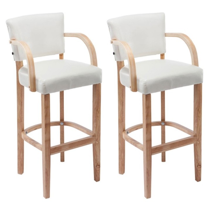 2er Set Barhocker Lionel mit Armlehne V2 natura
