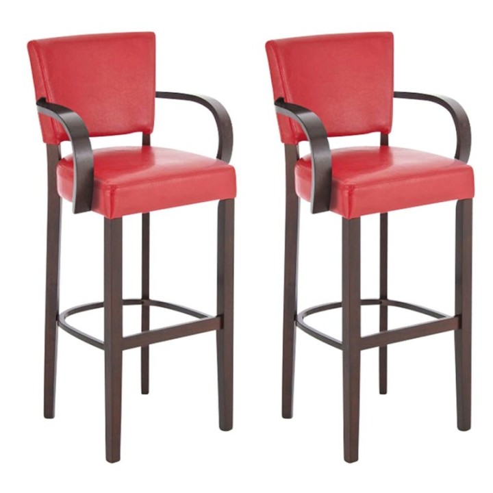 2er Set Barhocker Lionel mit Armlehne V2 cappuccino