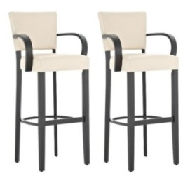 2er Set Barhocker Lionel mit Armlehne V2 schwarz