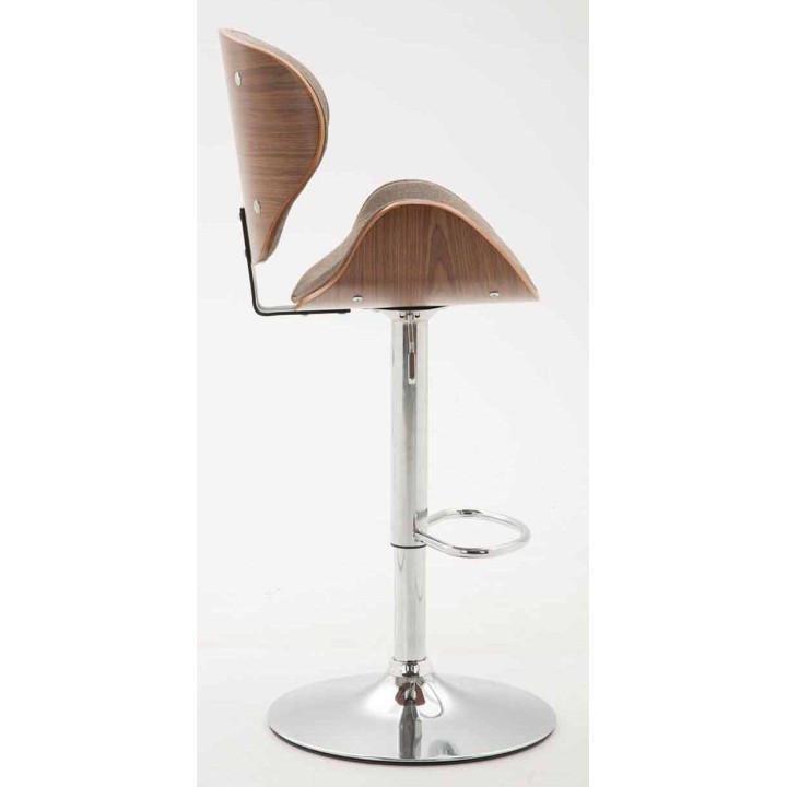 2er Set Barhocker Recife Stoff walnuss