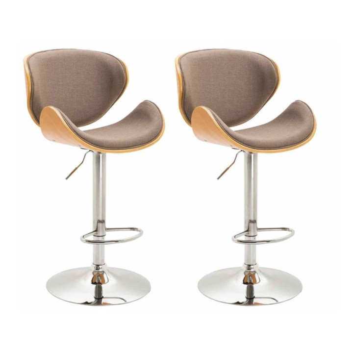 2er Set Barhocker Recife Stoff natura