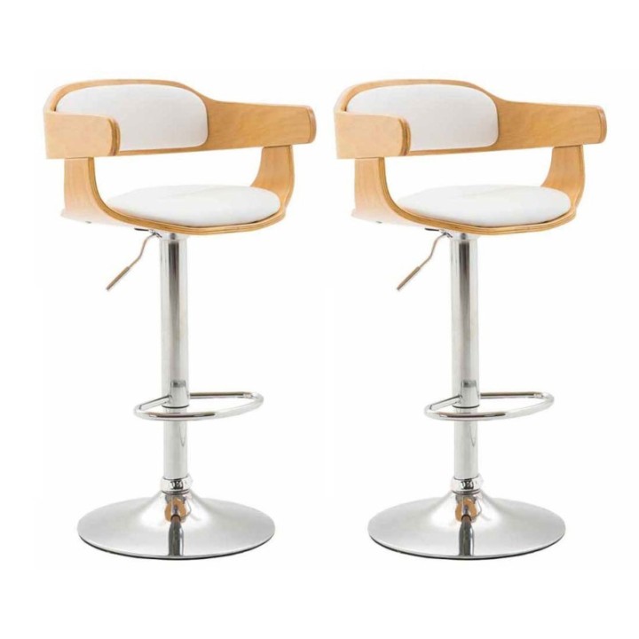 2er Set Barhocker Bogota Kunstleder natura