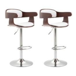 2er Set Barhocker Bogota Kunstleder coffee