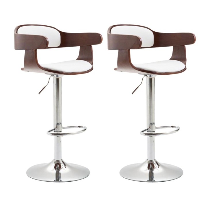 2er Set Barhocker Bogota Kunstleder coffee